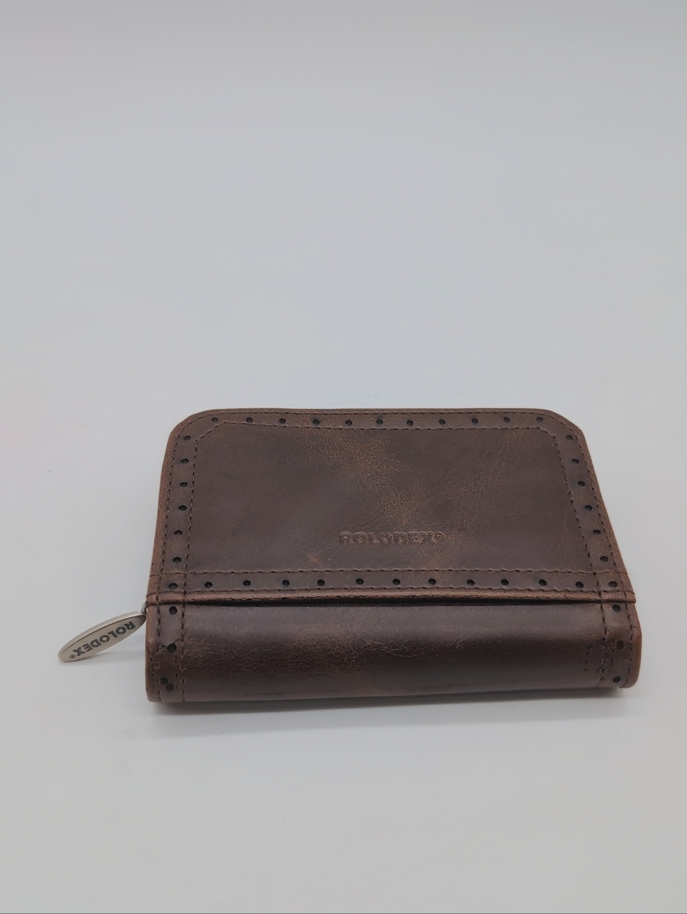 Rolodex 5x3.5 Zipper Brown  Card Wallet